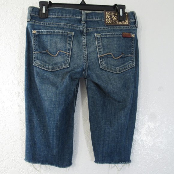 Womens Cutoff Jeans Shorts Sz 26 Straight Frayed - Picture 4 of 10